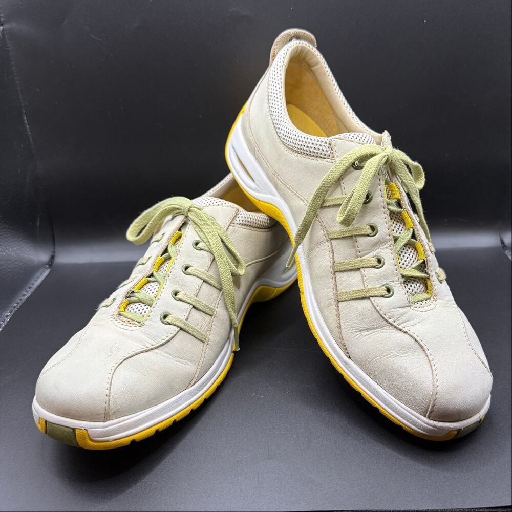 Cole Haan G Series NikeAir Women’s 8.5B Leather Sneakers Beige Green D18765